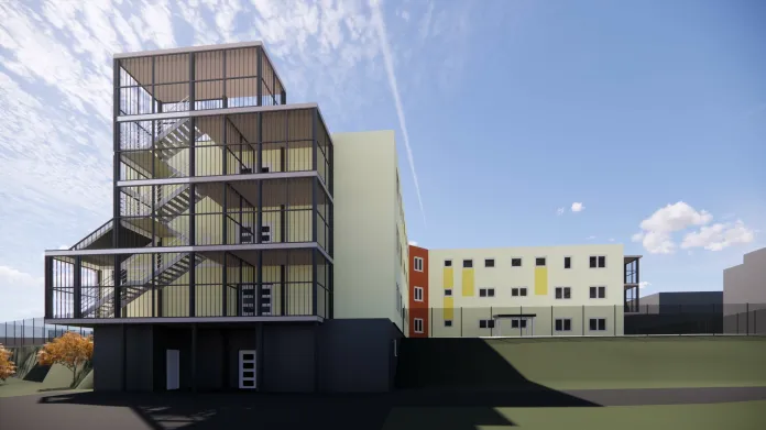 Vizualizace nové ubytovny ve věznici ve Světlé nad Sázavou