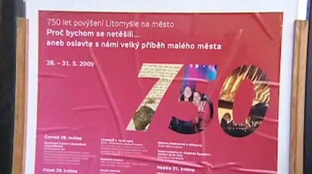750 let povýšení Litomyšle na město