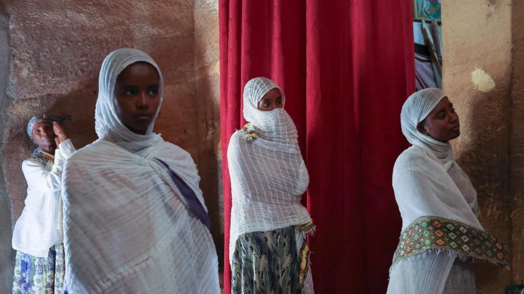 Ilustrační snímek, etiopští pravoslavní věřící