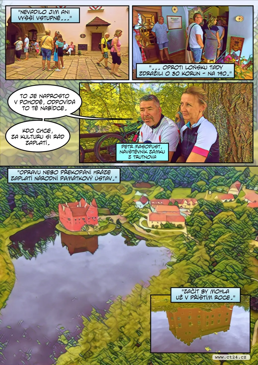 Zámek Červená Lhota je stále částečně bez vody