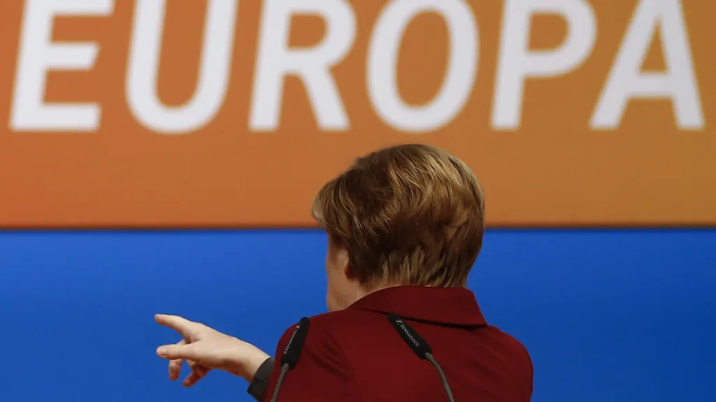 Angela Merkelová na sjezdu CDU