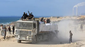 Ilustrační foto - humanitární pomoc ve městě Bejt Lahíja