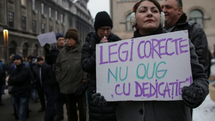 Protivládní protest v Rumunsku