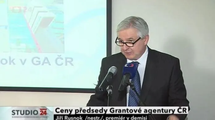 Projev premiéra Rusnoka při předání Ceny předsedy Grantové agentury ČR