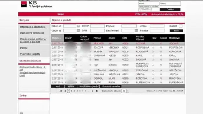 Události o úniku informací z databáze KB