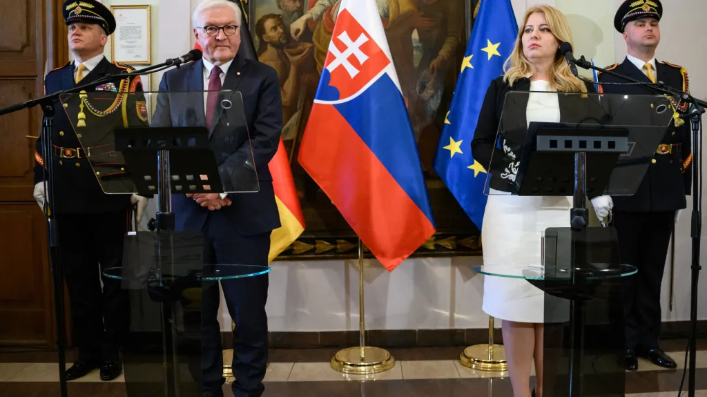 Německý prezident Steinmeier a slovenská prezidentka Čaputová