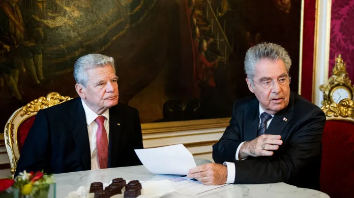Prezidenti Německa a Rakouska Joachim Gauck a Heinz Fischer