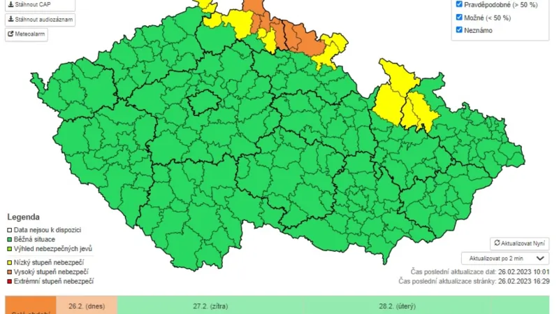 Výstraha meteorologů