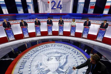 Většina republikánských kandidátů v debatě uvedla, že by podpořila Trumpa. Nevadilo by jim ani jeho odsouzení