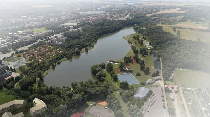 Vizualizace firmy Molepo plánu zástavby u Džbánu