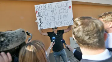 Protestující občan