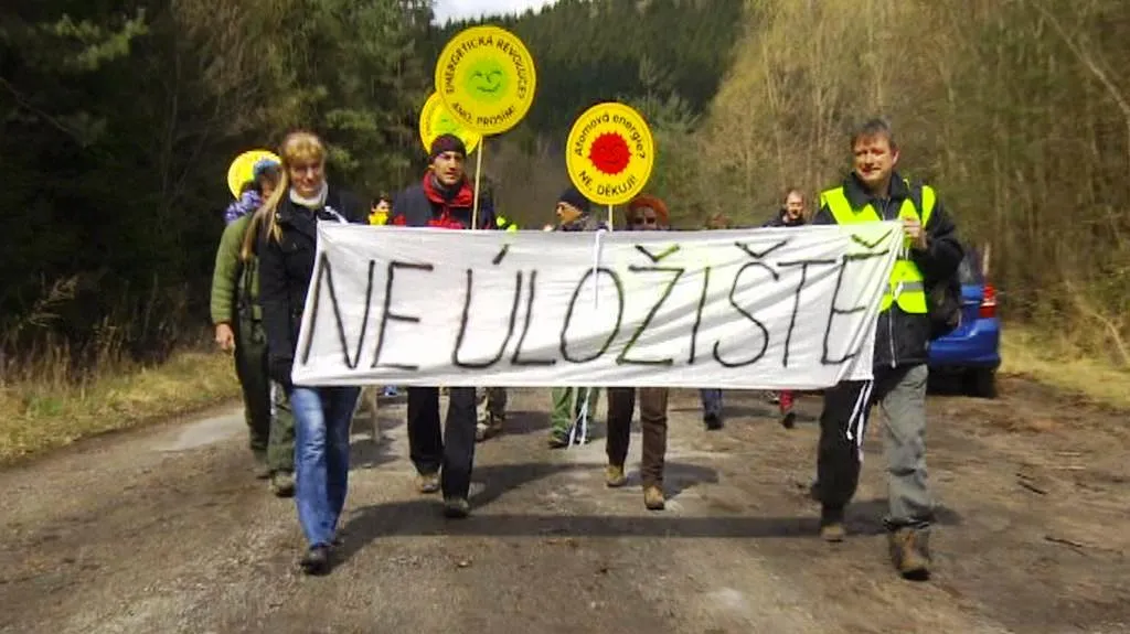 Protest proti úložišti jaderného odpadu