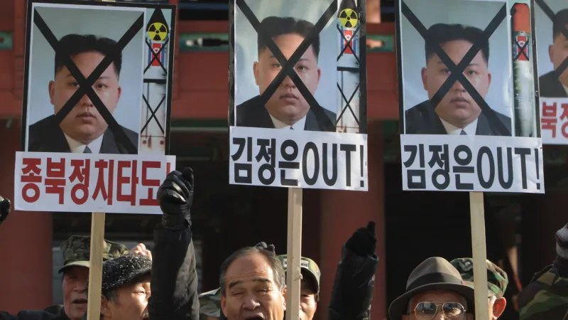 Jihokorejci protestují proti vypálení severokorejské rakety