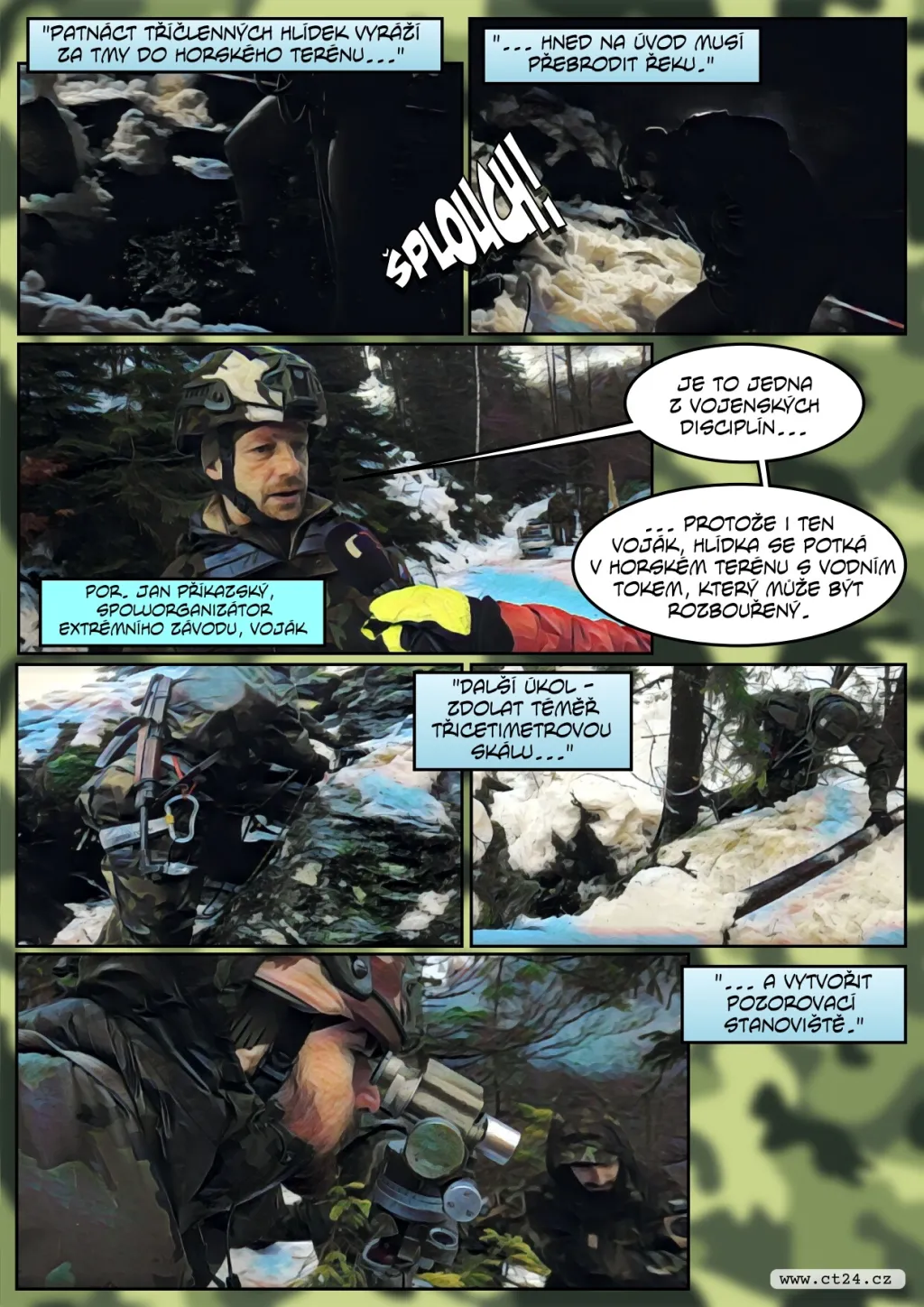 V Krkonoších závodily vojenské hlídky