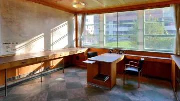 Pojízdná kancelář v Baťově mrakodrapu ve Zlíně