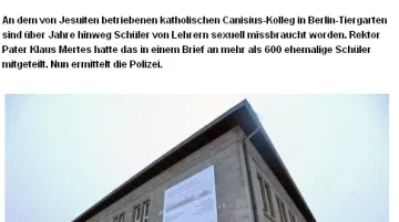 Berliner Morgenpost o zneuživání na Canisius-Kolleg