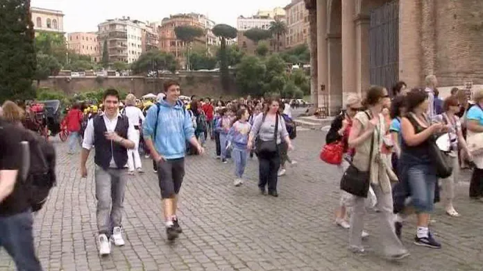 Turisté v Římě
