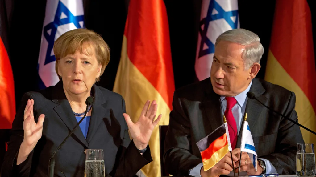 Angela Merkelová a Benjamin Netanjahu