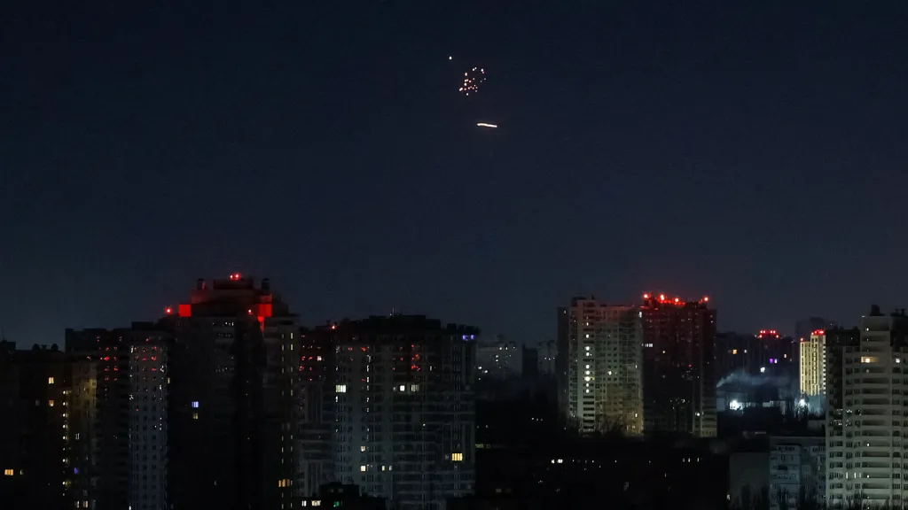 Pohled na Kyjev, snímek ze 14. března 2026