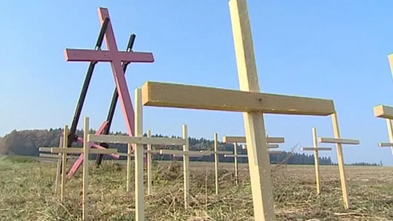 Kříže na louce Budínka