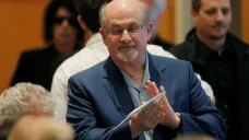 Salman Rushdie na snímku z roku 2016