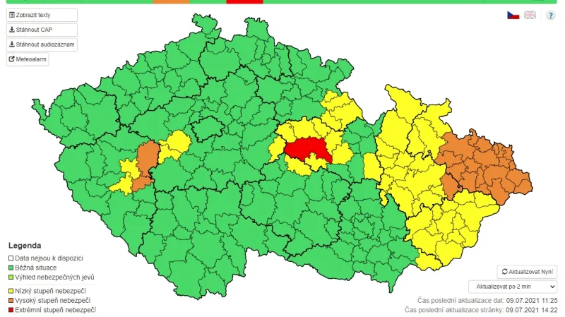 Výstraha meteorologů