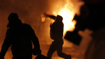 Noční protesty v Kyjevě