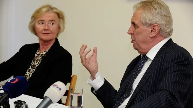 Iva Brožová a Miloš Zeman
