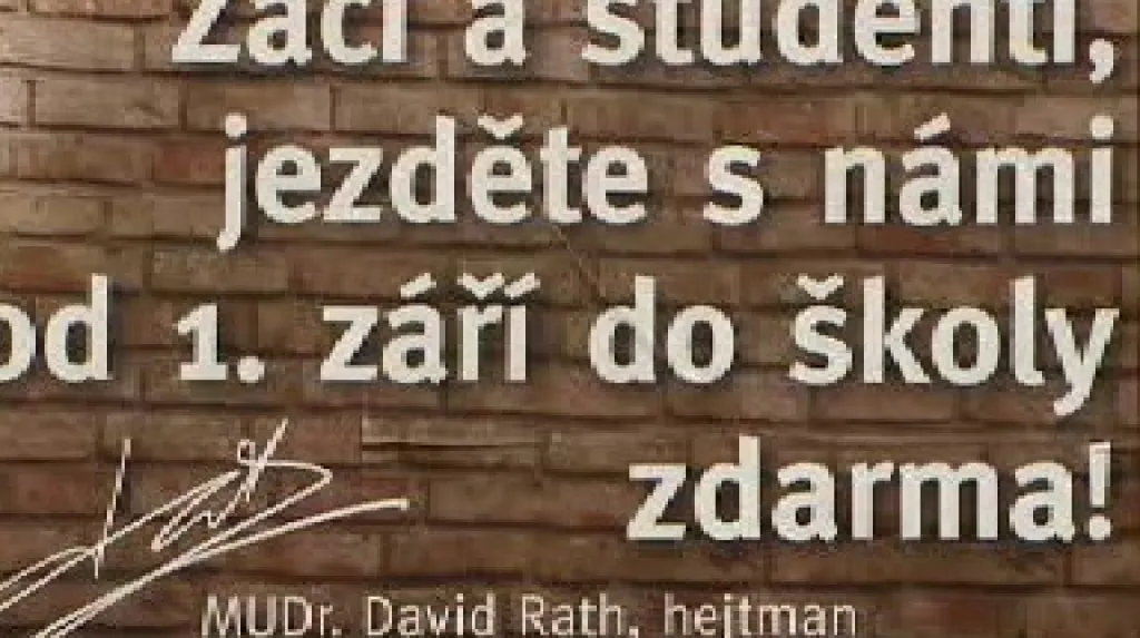 Bilboard  o bezplatné dopravě