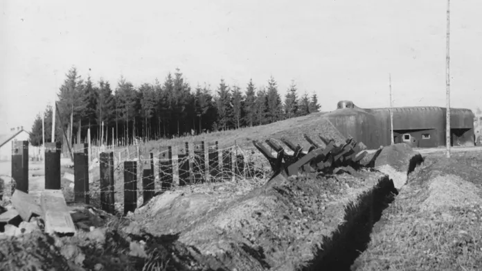 Československé těžké opevnění s překážkami na Opavsku v roce 1938