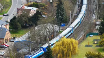 Vlak Hungaria na cestě z Budapešti do Hamburku