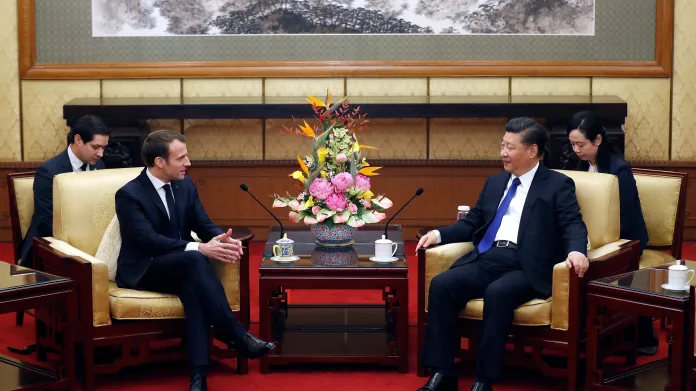 Emmanuel Macron a Si Ťin-pching