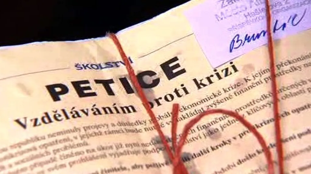 Petice proti snižování peněz do vzdělávání