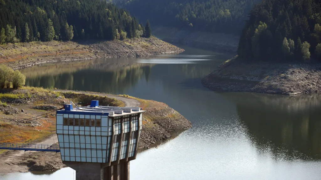 Vodní nádrž Šance - stav 18. 9. 2015