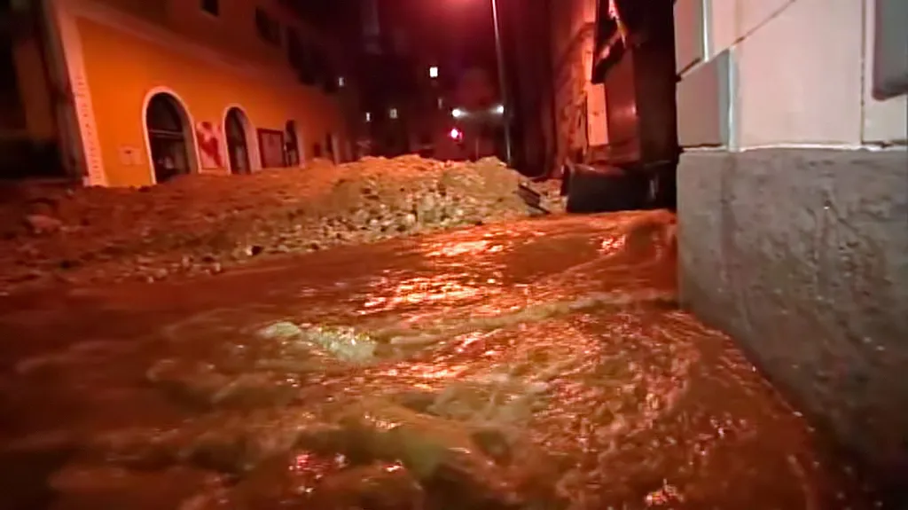 Blesková povodeň v Hallstattu