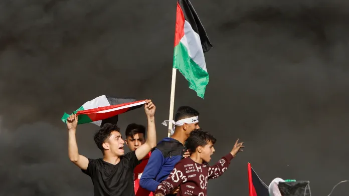Protesty proti Pochodu vlajek v Gaze