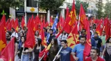 Demonstraci na centrálním náměstí svolala Komunistická strana Řecka