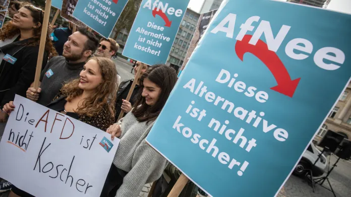 Protest proti založení židovské platformy v AfD