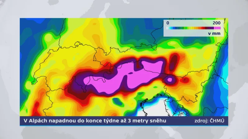 V Alpách budou až tři metry sněhu