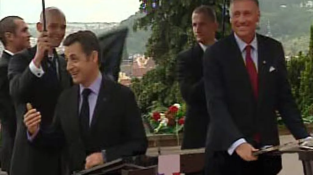 Nicolas Sarkozy a Mirek Topolánek
