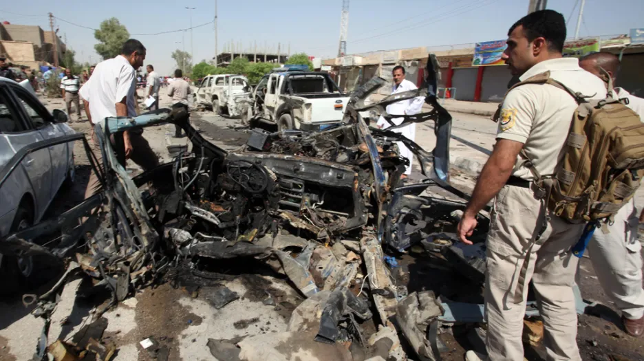 Následky exploze v Iráku