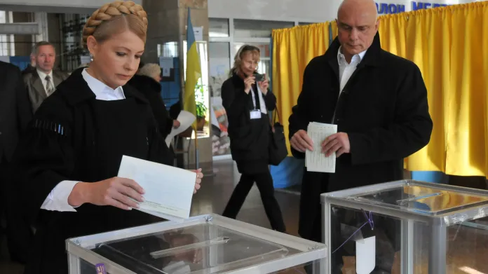 Julija Tymošenková při nedávných volbách do ukrajinského parlamentu
