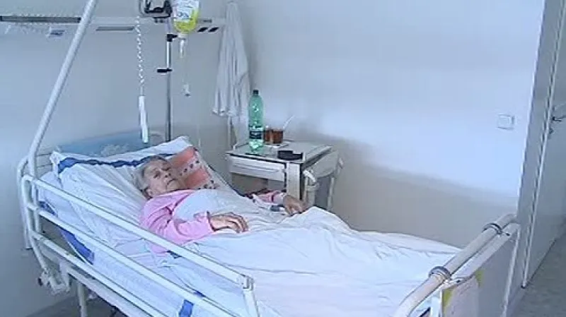 Pacientka na interním oddělení