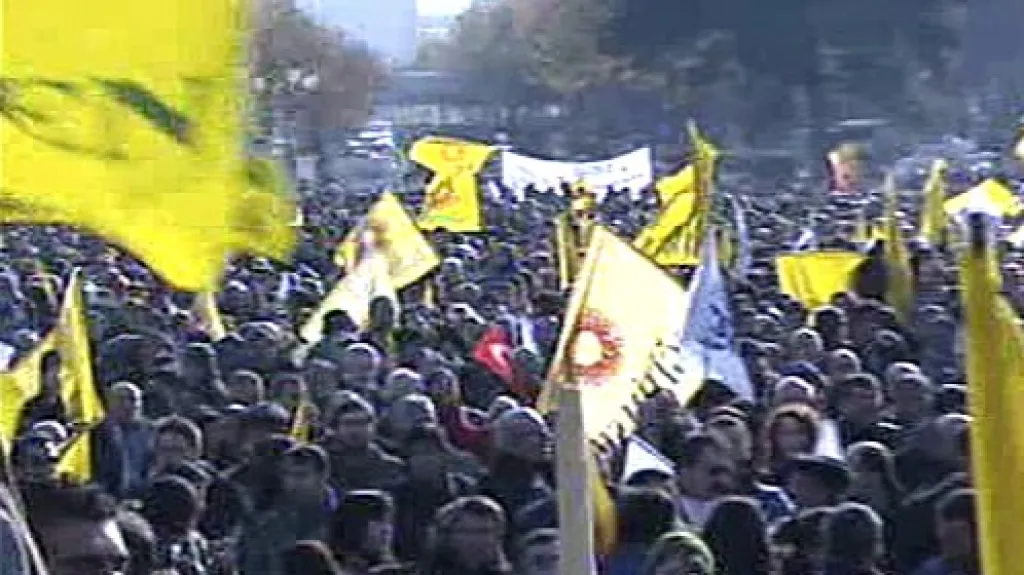 Demonstrace tureckých dělníků