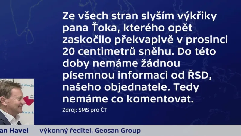 Vyjádření ředitele Geosan Group Ivana Havla