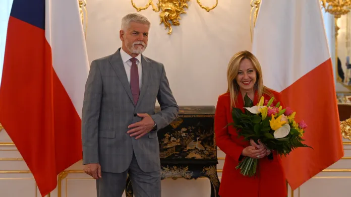 Prezident Petr Pavel a italská premiérka Georgia Meloniová