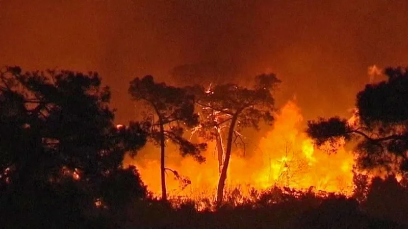 Požár u španělské Marbelly