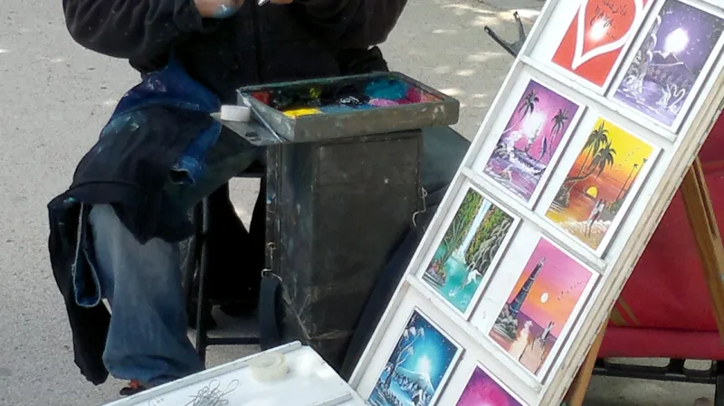 Malíř v parku Retiro