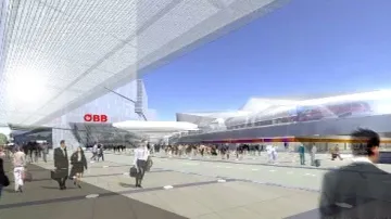 Vizualizace nového nádraží ve Vídni