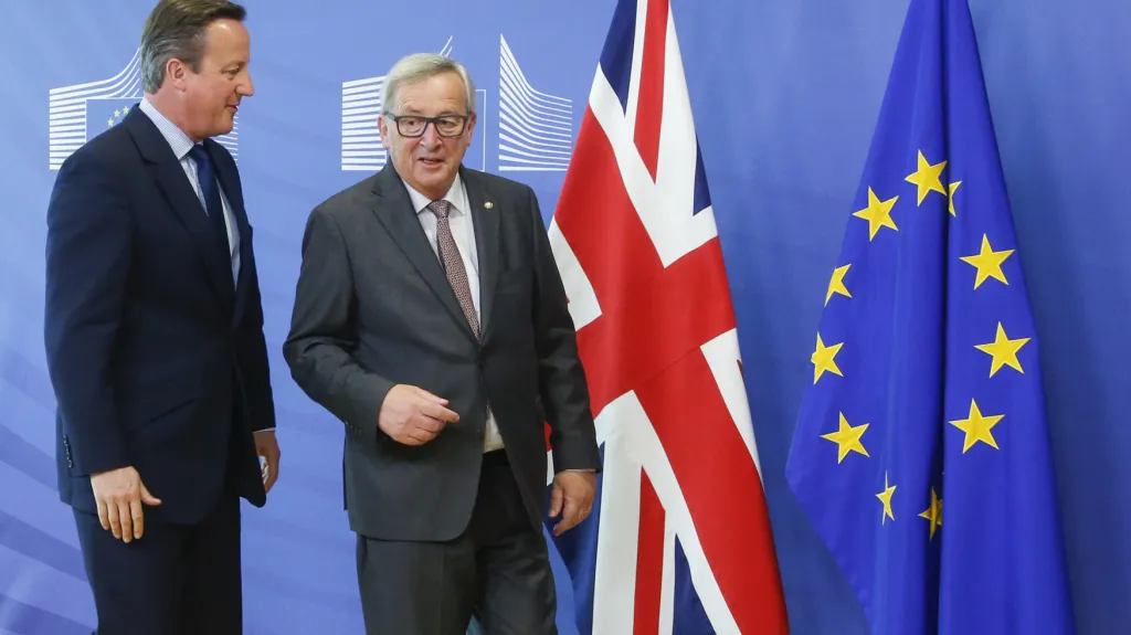 David Cameron (vlevo) a Jean-Claude Juncker v Bruselu
